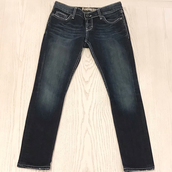 BKE 26 Sabrina Mid Rise Skinny Women’s Jeans Hemmed 30” Inseam Embroidered - Picture 2 of 9